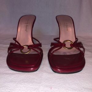 Red heel with cute accent hole